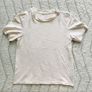 Aerie Cream/White Striped Baby Tee
